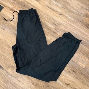 Womens vintage 90s Nike gray tag mini check cuffed windbreaker pants sz S black